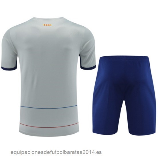 Nuevo Entrenamiento Conjunto Completo Barcelona 23/24 Gris Azul Baratas